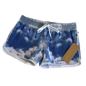 Niyama Sol Blue Sky Monsoon Drawstring Stretchy Sport Shorts Women’s Size Small